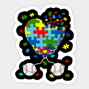 Puzzle Pieces Heart Niche Lover Sport Autism Awareness Sticker